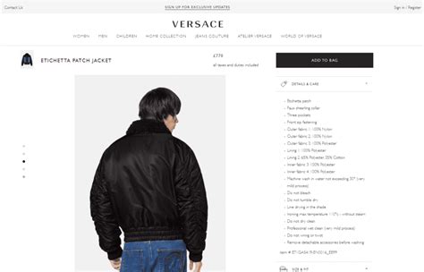 versace backpack made in china|Versace made in italy.